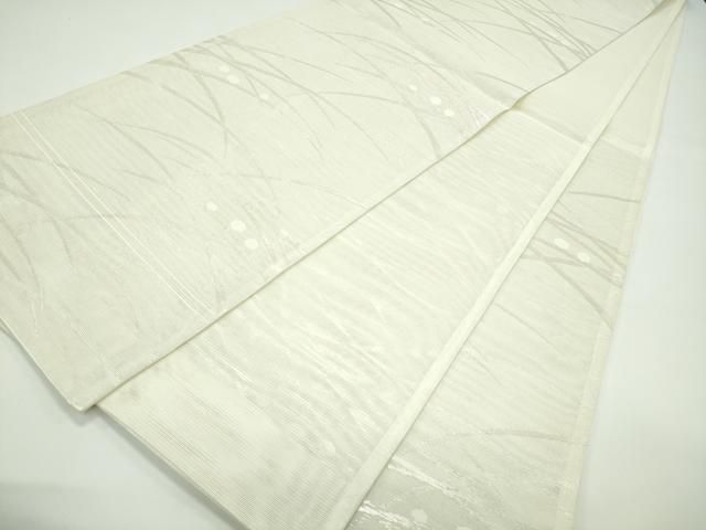 平和屋着物*夏物 六通柄袋帯 露芝文 銀糸 正絹 逸品 CABF4720rv 平和屋着物*夏物 六通柄袋帯 露芝文 銀糸 正絹 逸品 CABF4720rv