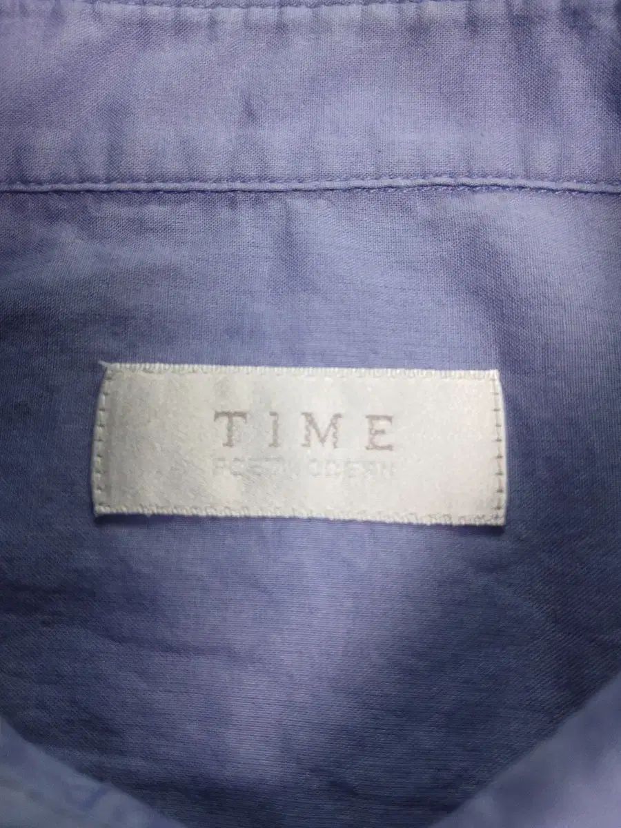TIME ブルー ポケット 半袖 シャツ