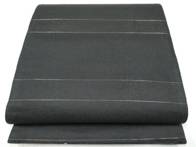 平和屋着物●六通柄袋帯　幾何学文様　金銀糸　正絹　逸品　CABG6186hy