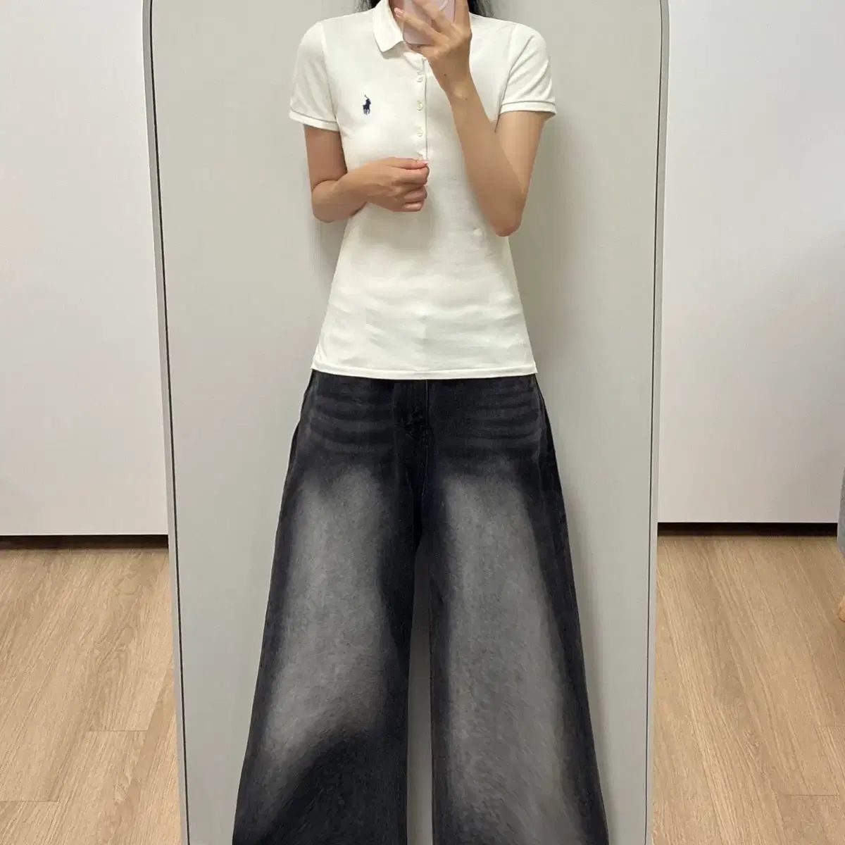ポロラルフローレン 新モデル QR 白 Kara 半袖 Tシャツ