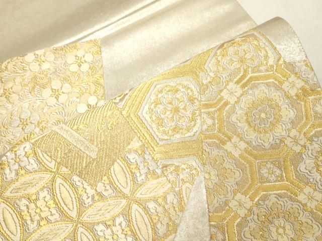 平和屋着物●西陣 六通柄袋帯 有職錦繍重文 金銀彩 引箔 織匠北川謹製 証紙付き 正絹 逸品 未使用 CABG3182dy 平和屋着物●西陣 六通柄袋帯 有職錦繍重文 金銀彩 引箔 織匠北川謹製 証紙付き 正絹 逸品 未使用 CABG3182dy