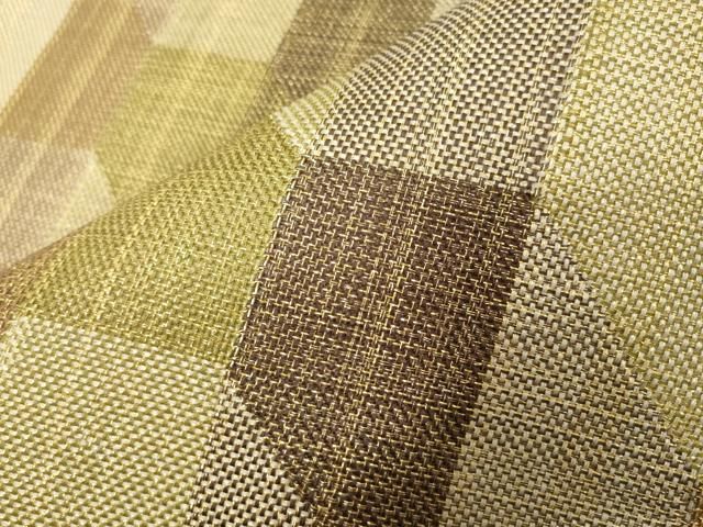 平和屋着物●ひなや工房　くむ・あむ・おる　伊豆蔵明彦　太鼓柄袋帯　亀甲文　金糸　正絹　逸品　未使用　CABG3186dy