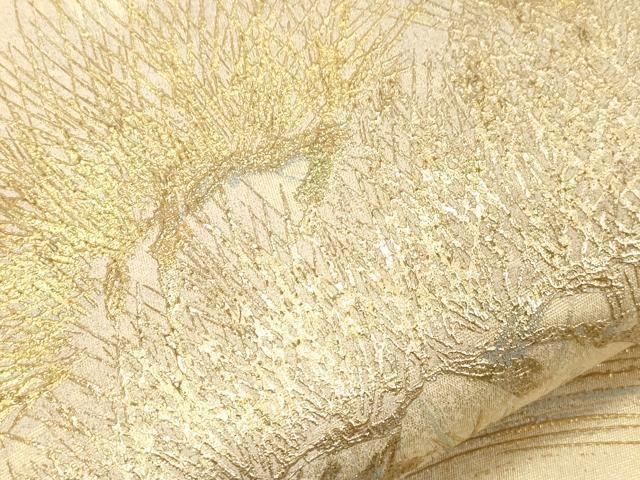 平和屋着物●金彩友禅 卓越技能者・名工・和田光正 六通柄袋帯 立波枝松文 金銀彩 正絹 逸品 CABG3188dy 平和屋着物●金彩友禅 卓越技能者・名工・和田光正 六通柄袋帯 立波枝松文 金銀彩 正絹 逸品 CABG3188dy