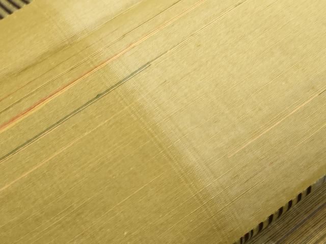平和屋着物●西陣　両面　全通柄袋帯　つむぎパッチワーク　格子柄　証紙付き　正絹　逸品　未使用　CABG3192dy