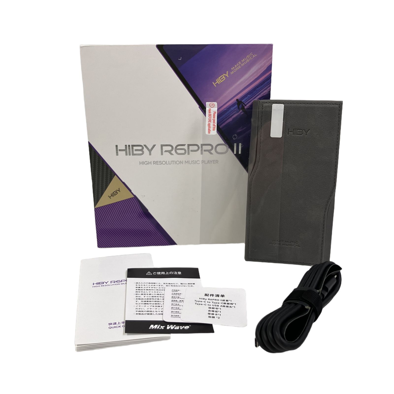 HIBY R6 Pro II デジタルオーディオプレイヤー 64GB 5.9インチ Android ブラック 中古 良好 T11214567