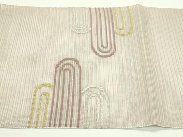 平和屋着物＊夏物　太鼓柄袋帯　絽綴れ　霞文　金銀糸　正絹　逸品　CABG7309rv