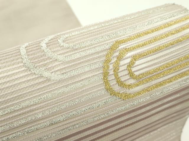 平和屋着物＊夏物　太鼓柄袋帯　絽綴れ　霞文　金銀糸　正絹　逸品　CABG7309rv