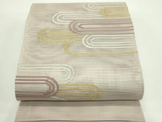 平和屋着物*夏物 太鼓柄袋帯 絽綴れ 霞文 金銀糸 正絹 逸品 CABG7309rv