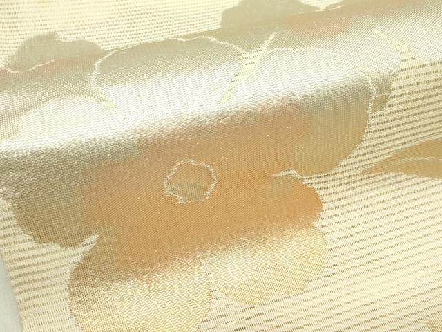 平和屋着物＊夏物　六通柄袋帯　草花文　金銀彩　正絹　逸品　CABG7313rv