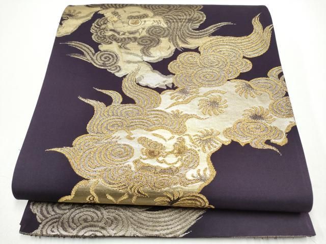 平和屋着物○六通柄袋帯 唐獅子 金糸 正絹 逸品 CABG8848hy - メルカリ