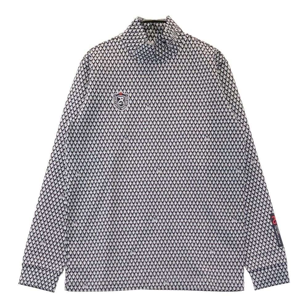 サイズ：4 PEARLY GATES パーリーゲイツ モックネック 長袖Tシャツ ダイヤ 総柄 ホワイト系 [240101692027] ゴルフウェア メンズ ストスト 7,854円