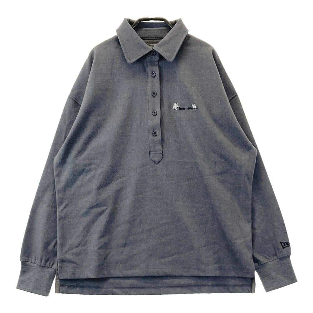 サイズ：L NEW ERA ニューエラ 長袖ポロシャツ グレー系 [240101694577] ゴルフウェア レディース ストスト