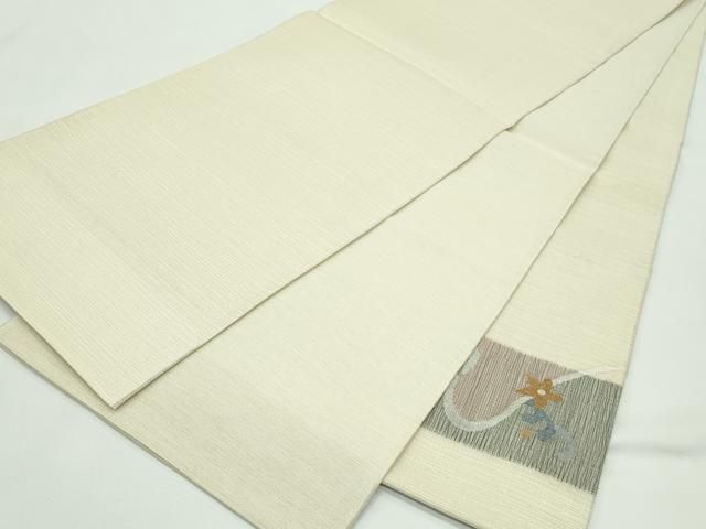 平和屋着物＊夏物　太鼓柄袋帯　流水花文　金銀糸　正絹　逸品　未使用　CABG7317rv