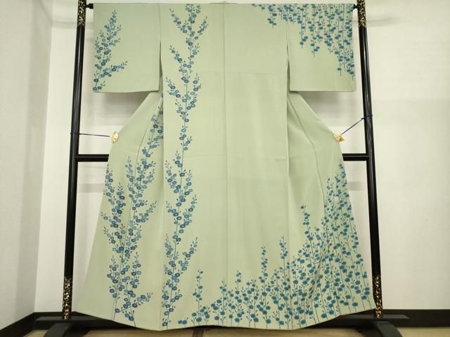 平和屋着物●人間国宝　五代　田畑喜八　訪問着　枝花文　正絹　逸品　AABI8859ck