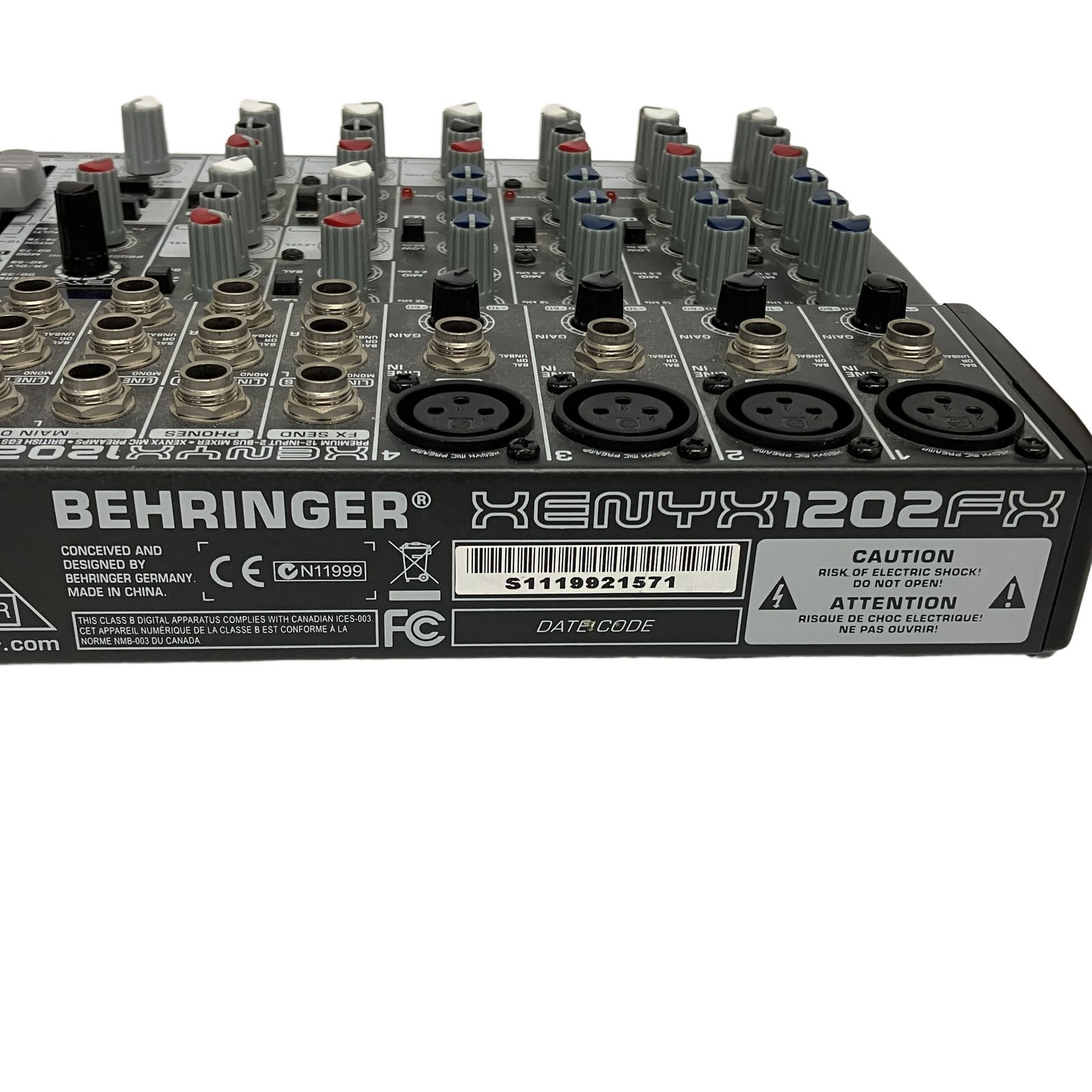 BEHRINGER XENYX 1202FX アナログミキサー エフェクター内蔵ミキサー ブラック 中古 T11266602