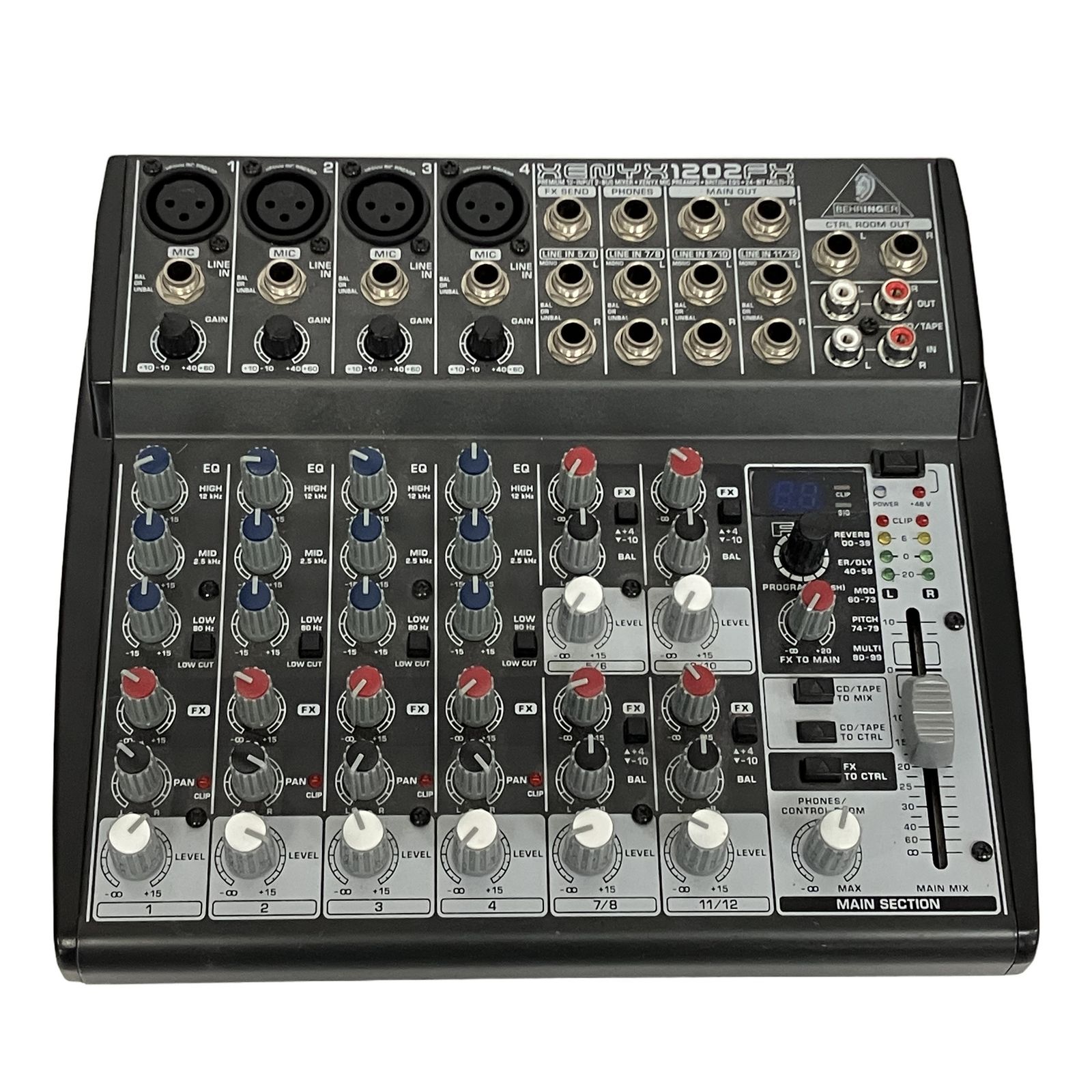 BEHRINGER XENYX 1202FX アナログミキサー エフェクター内蔵ミキサー ブラック 中古 T11266602