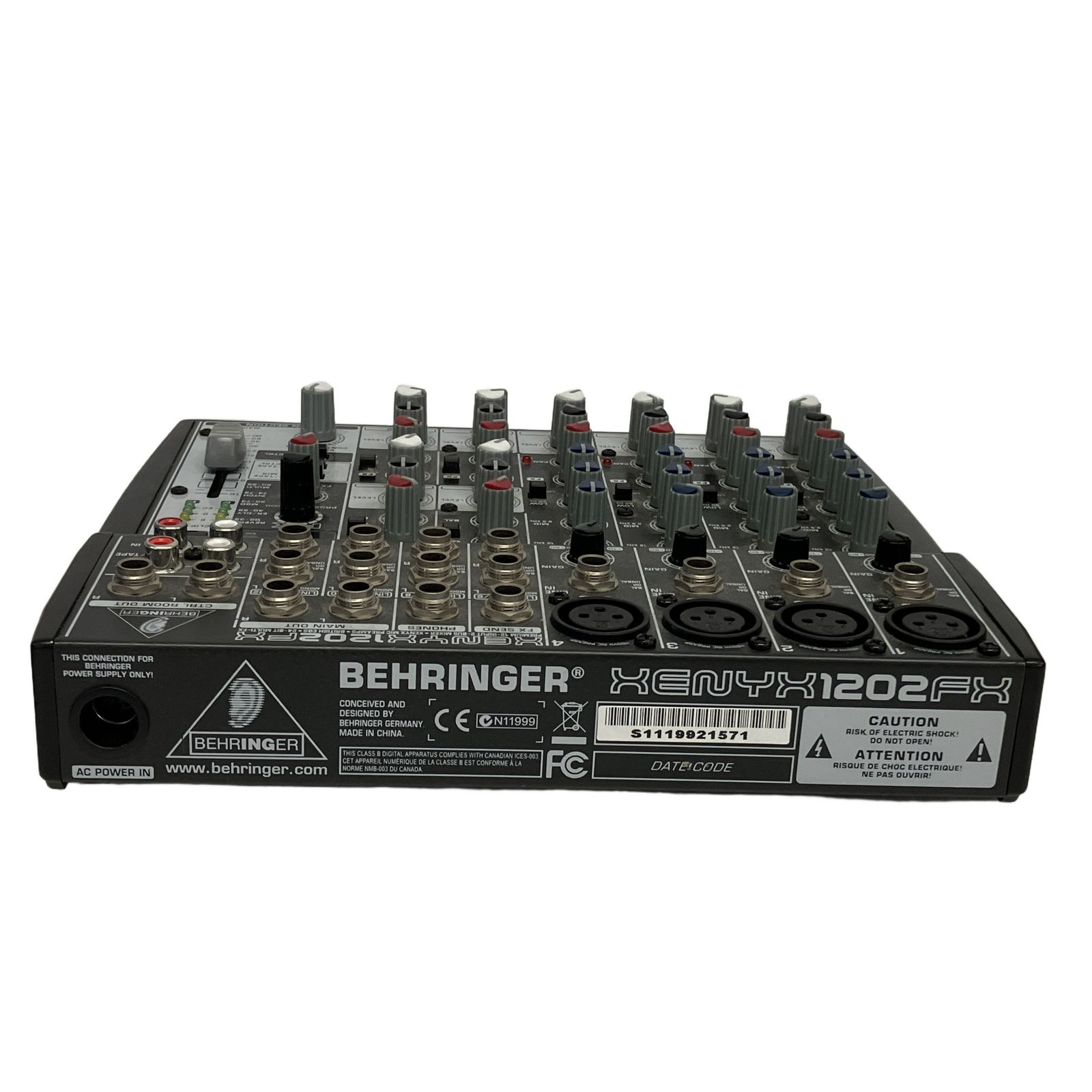BEHRINGER XENYX 1202FX アナログミキサー エフェクター内蔵ミキサー ブラック 中古 T11266602
