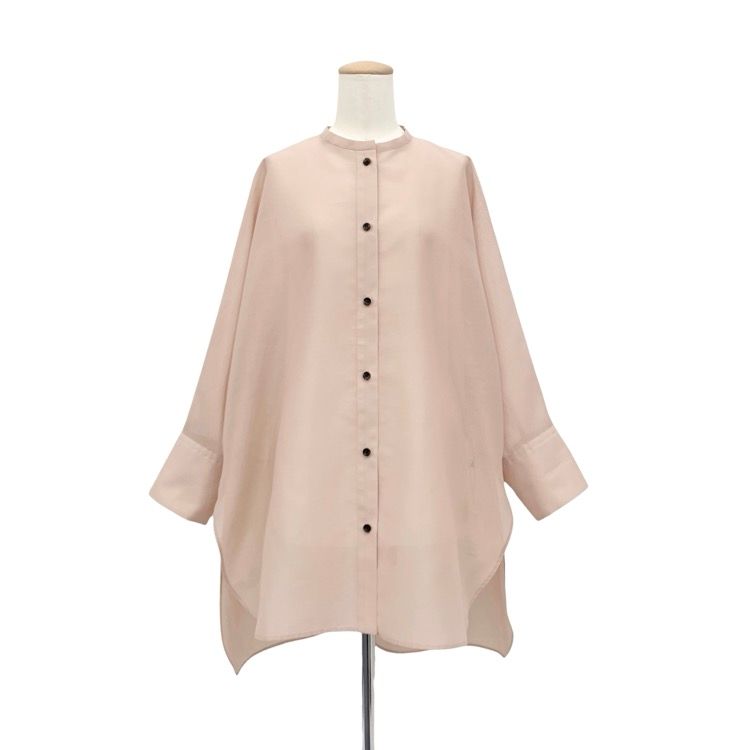 未使用品 2026SS LOHEN ローヘン BAND COLLAR SHEER SHIRT バンドカラーシアーシャツ ピンク F LH26SS-SH018