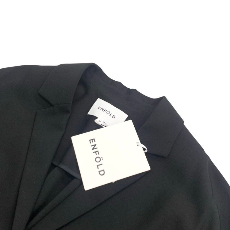 未使用品 ENFOLD エンフォルド Comfortable Twill BACKギャザーJACKET