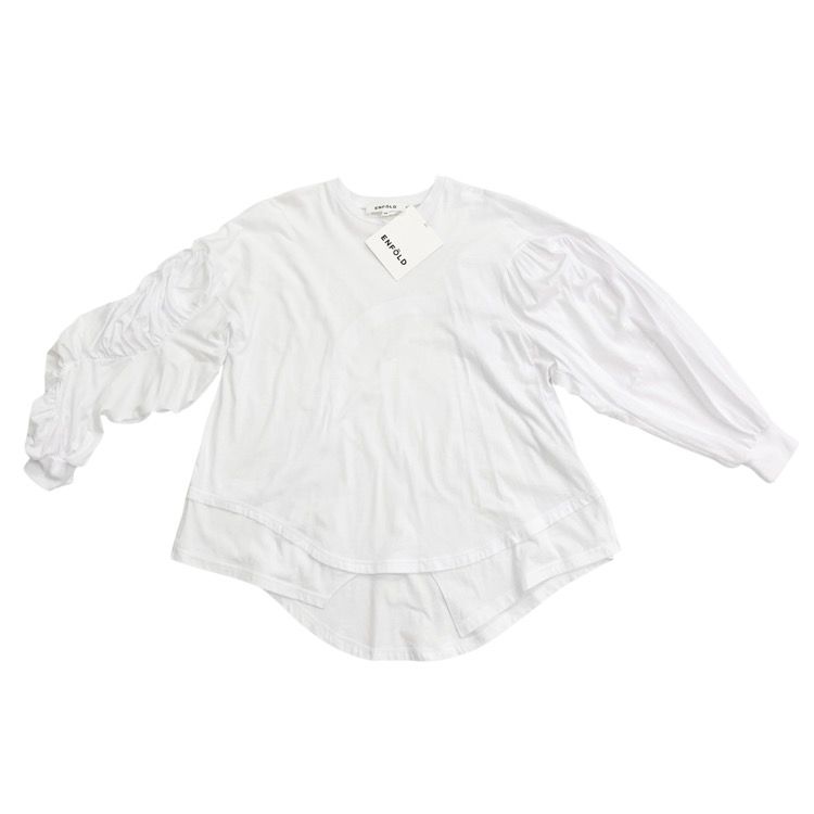 未使用品 2025SS ENFOLD エンフォルド GATHER MOTIF LONG-SLEEVES T