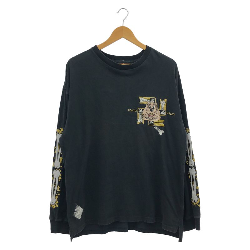【中古】GALFY×東京リベンジャーズ ロンT サイズL ブラック ▲状態考慮 ガルフィー[91]