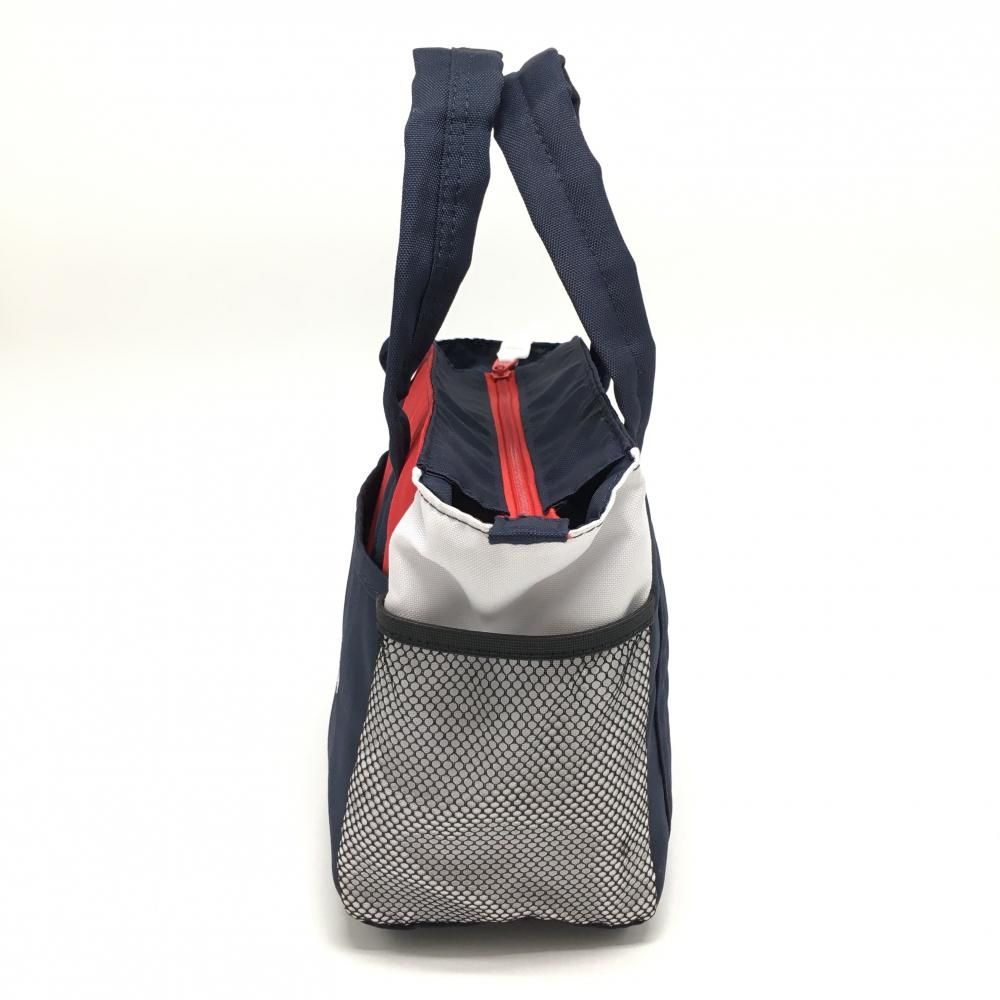 美品】トミーヒルフィガー カートバッグ ネイビー×レッド×白 フロント
