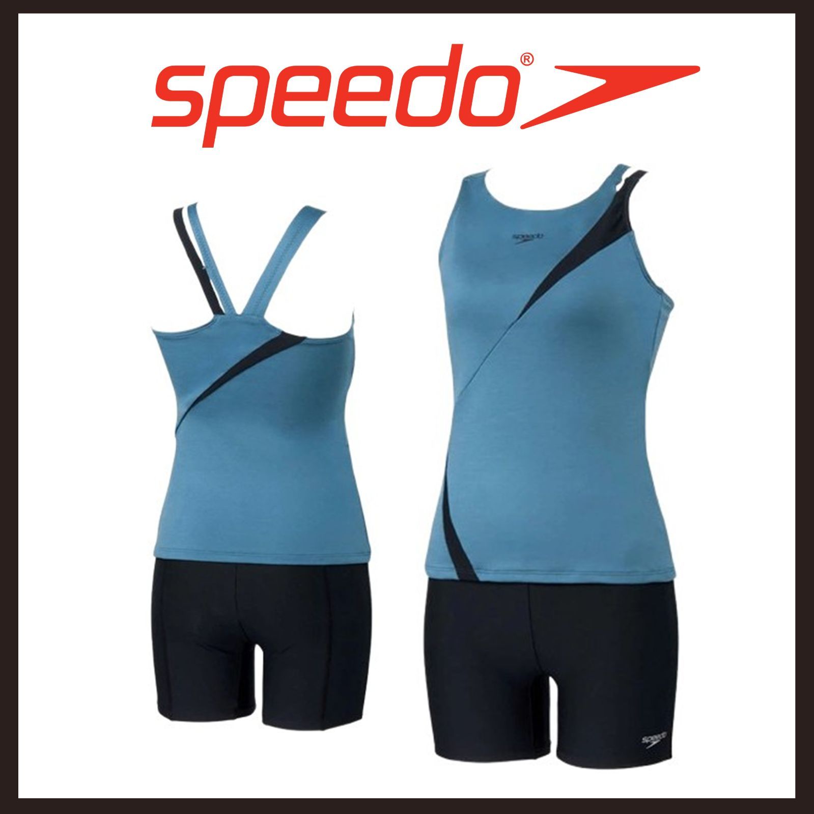 新品未使用 スピード ディアゴナプロセパレーツ 競泳用スイムウェア ブルー L【SPEEDO】トレーニング用水着