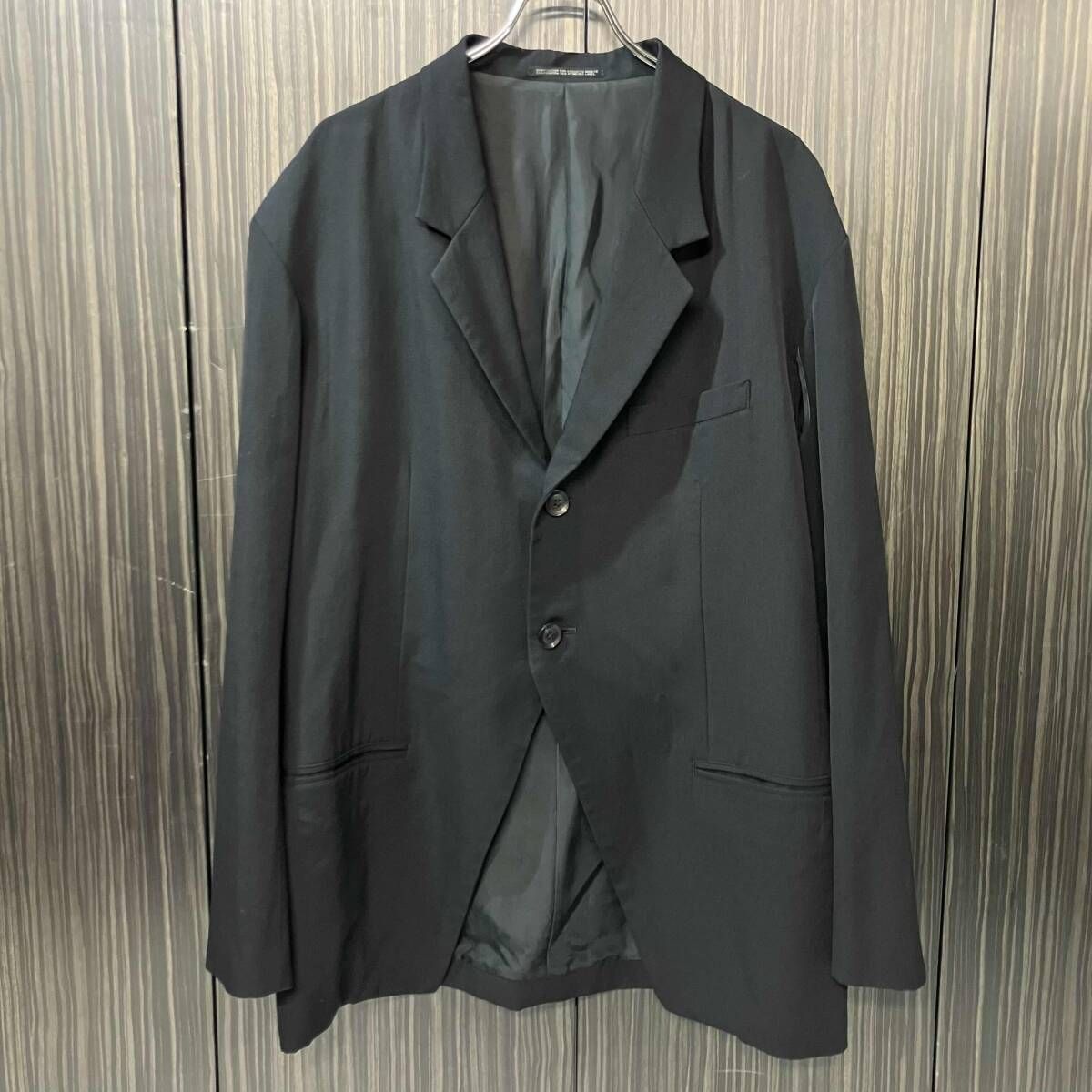 YOHJI YAMAMOTO POUR HOMME 18AW脇開きシワギャババックファスナージャケット　size4