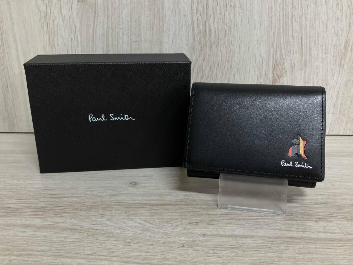 PAUL SMITH ポールスミス 二つ折り財布 553-422 ブラック 箱付き