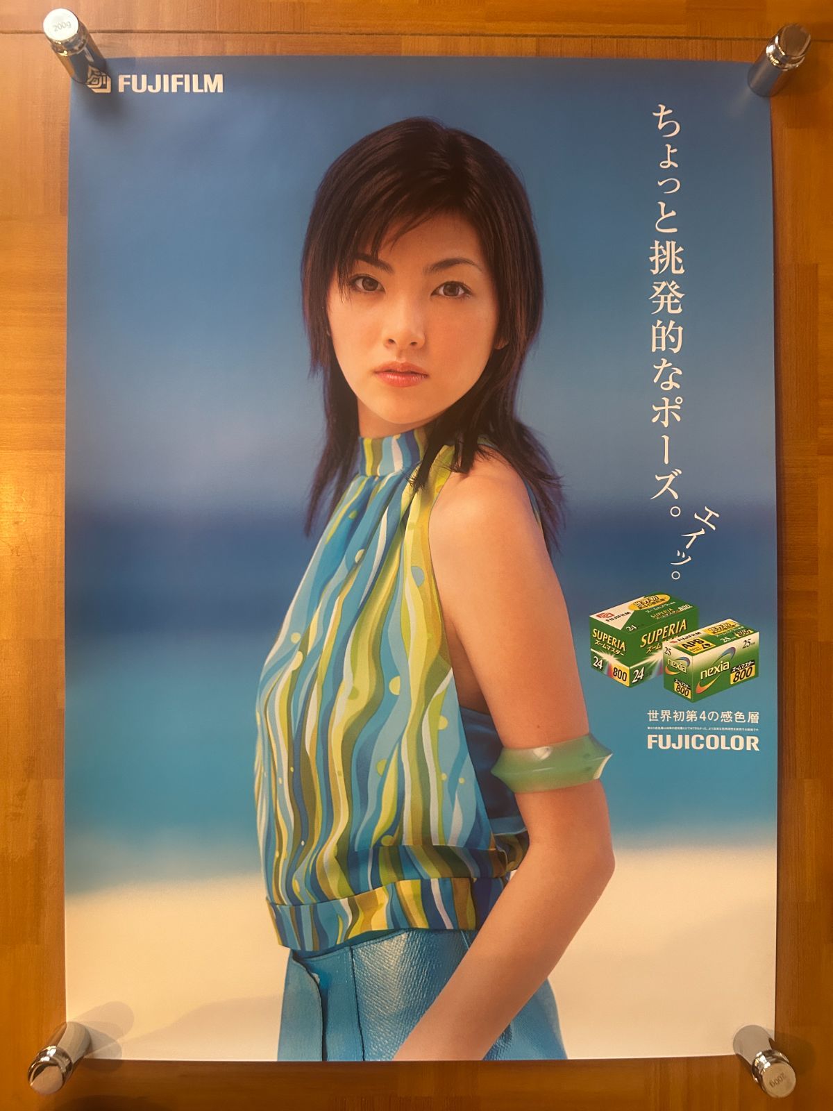 フジカラー　1999年　ポストカード　田中麗奈　店頭フロアスタンド　（新品） フジカラー 1999年 ポストカード 田中麗奈 店頭フロアスタンド （新品