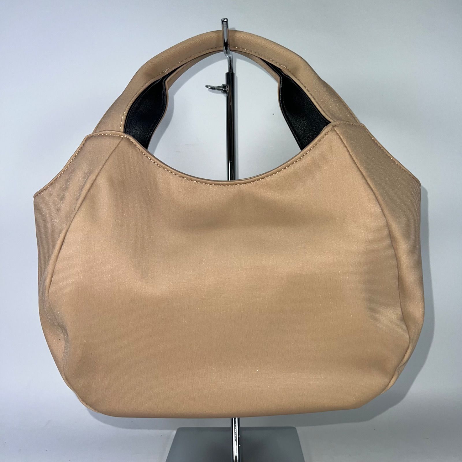 B-121 MARY QUANT マリークワント リボン トートバッグ ベージュ 286-1 