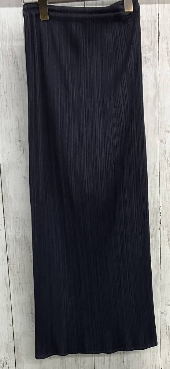 PLEATS PLEASE ISSEY MIYAKE ロングスカート プリーツプリーズ イッセイミヤケ ネイビー size2