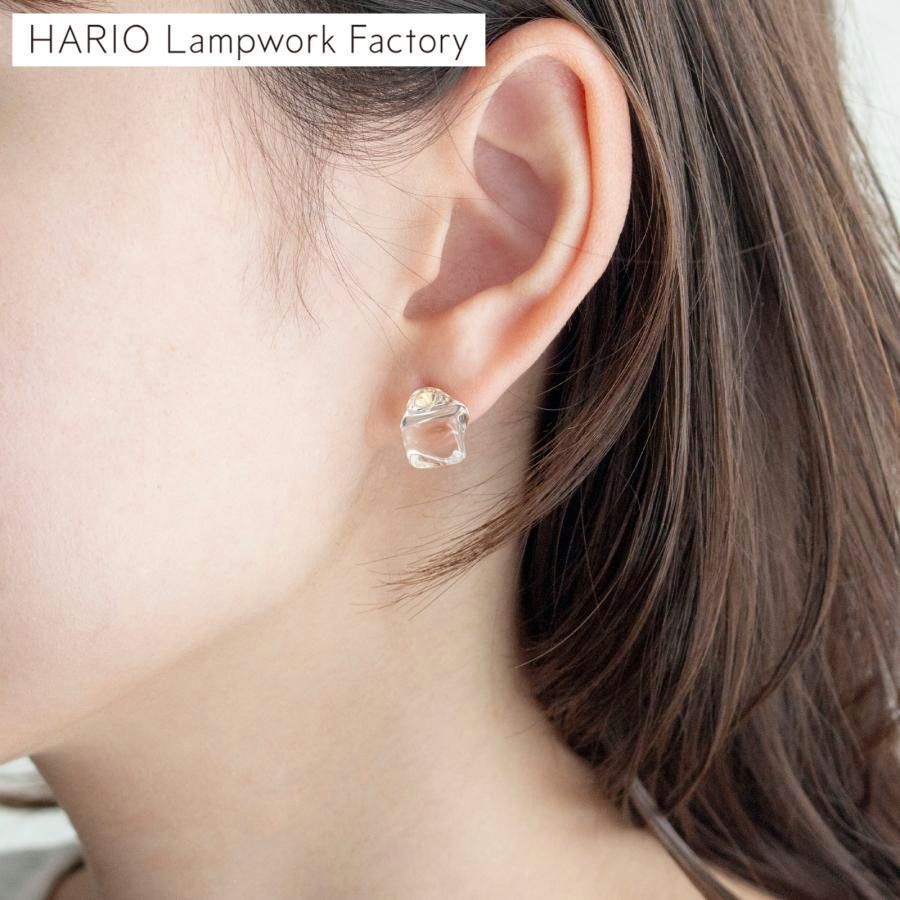 【送料無料】ハリオ ピアス フロート ガラス製 HARIO Lampwork Factory 手作り 日本製