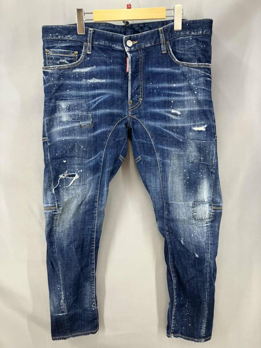 ★ DSQUARED2 ディースクエアード ジーンズ デニムパンツ ダメージ加工 サイズ54 ブルー系 通年