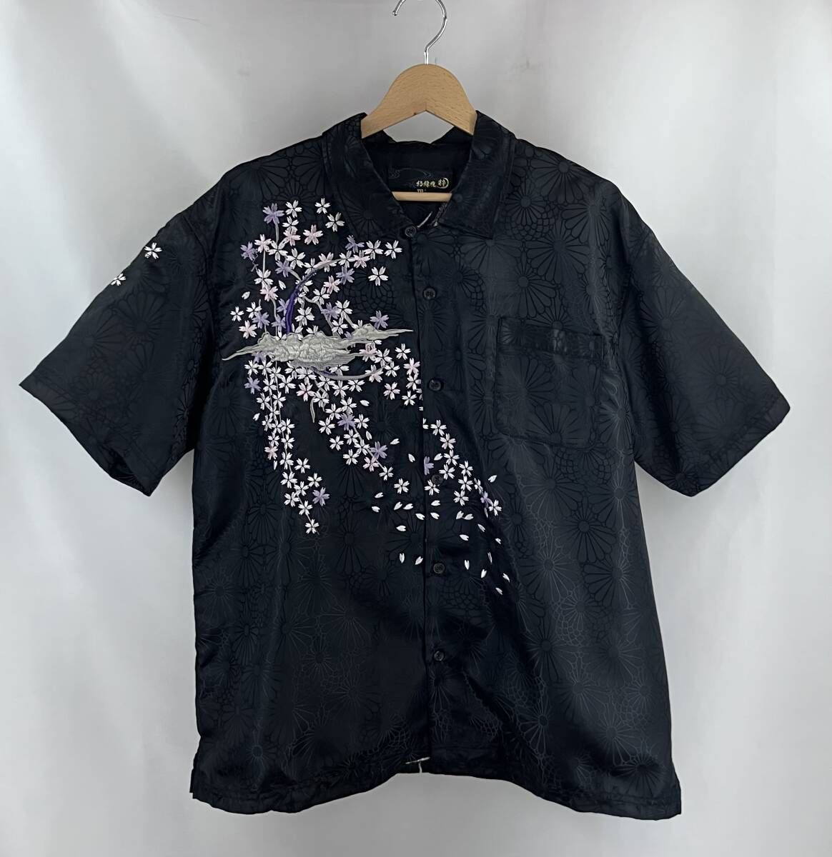 ★ 絡繰魂 からくりだましい アロハシャツ 刺繍 サイズXXL ブラック 夏
