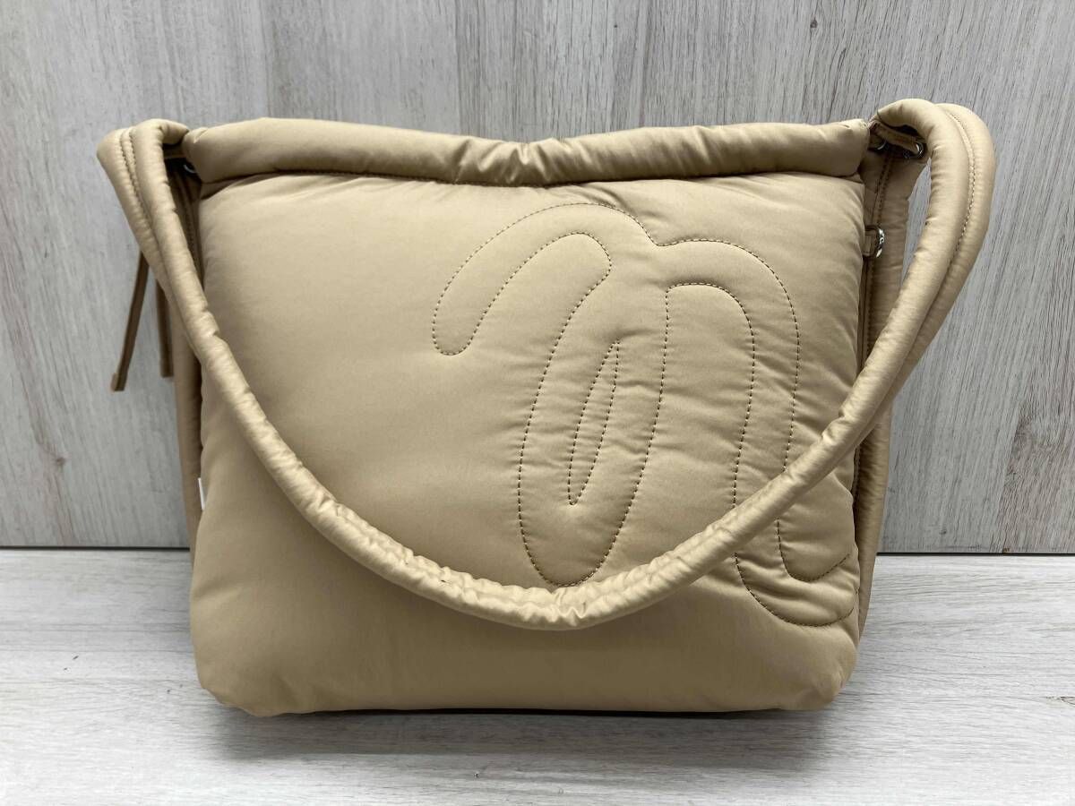NAPTIME/ナップタイム ショルダーバッグ トートバッグ 西島隆弘 NAP-168 パッド ロゴ刺繍 ナイロン 2025FW ベージュ