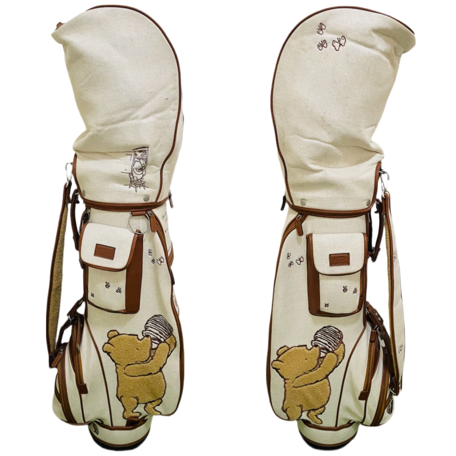 58 CLASSIC POOH プーさん キャディバッグ ゴルフバッグ キャディーバック キャディーバッグ キャディバック 送料無料 匿名配送