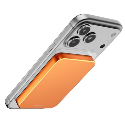 【業界初のチタン金属・0.8cmの超薄型】Catmart Magsafe対応 小型 軽量 PD20W急速充電 マグネット式 ワイヤレス充電器 スマホ充電器 両台同時充電 Type-C入出力兼用 5000mAh マグセーフ充電器 iPhone1 1ea6598e