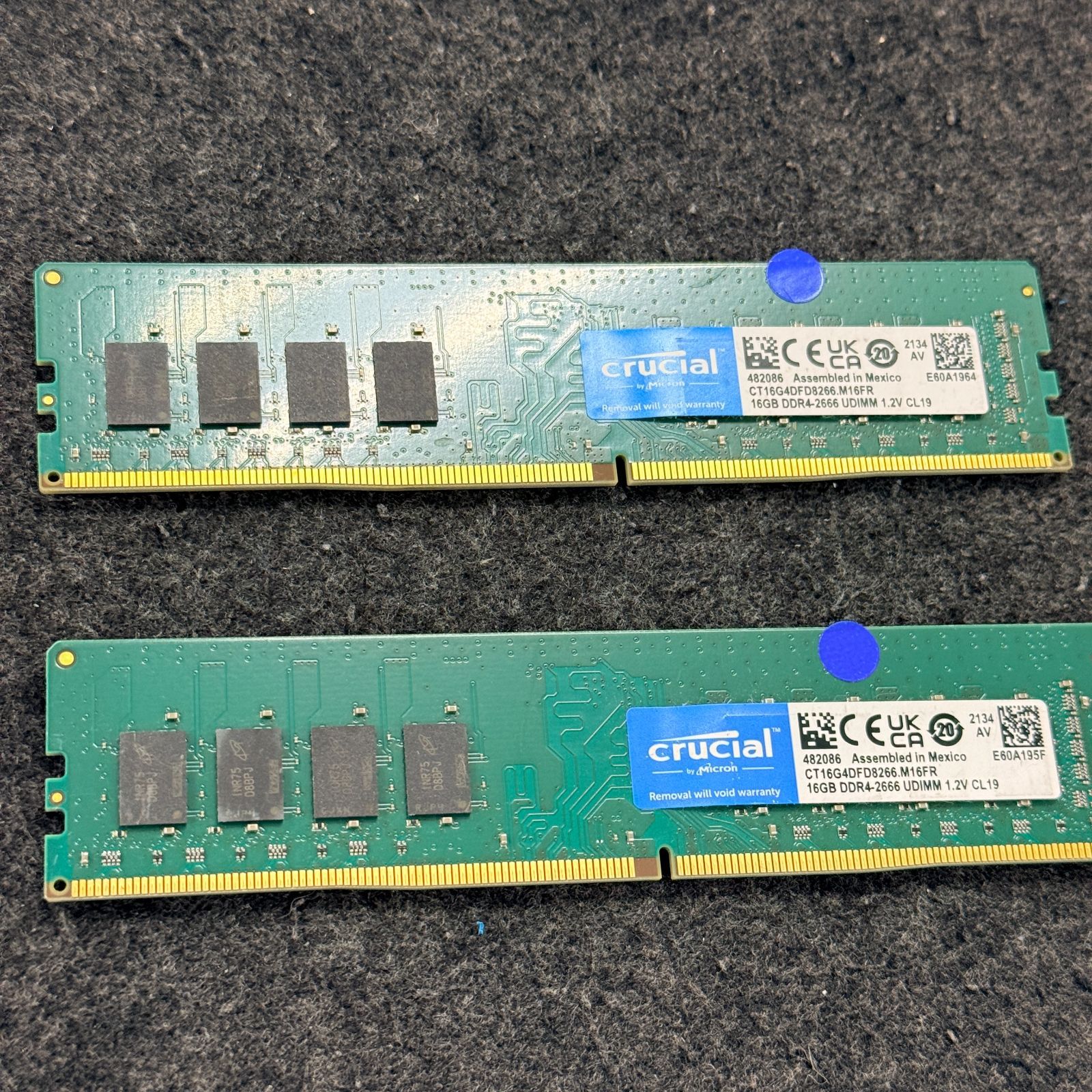 Crucial 16GB DDR4 2666 デスクトップ2枚32GB 中古 crucial（クルーシャル） Crucial DDR4デスクトップPC用メモリ 32GB