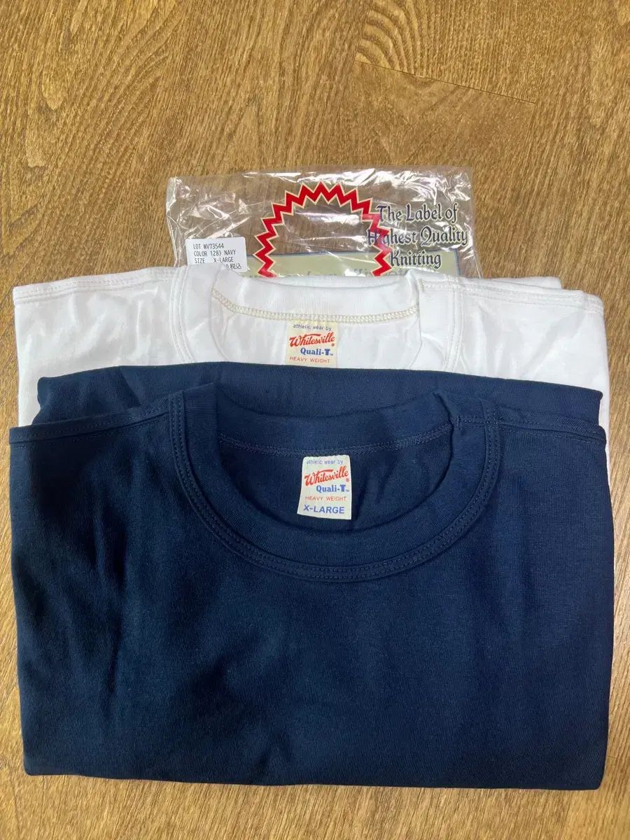 ホワイトビル 2パック 半袖Tシャツ ネイビー/白 各1枚 XL 新品