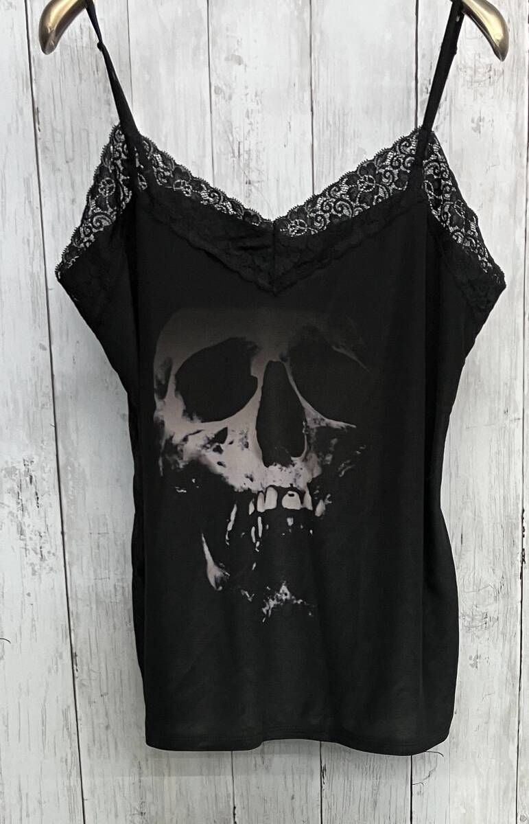 HYSTERIC GLAMOUR キャミソール ヒステリックグラマー ドクロ ストロベリー ブラック