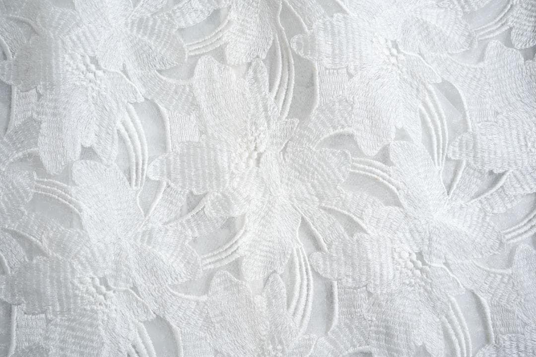 337t*美品 グリードインターナショナル フラワー刺繍 シアー ブラウス 