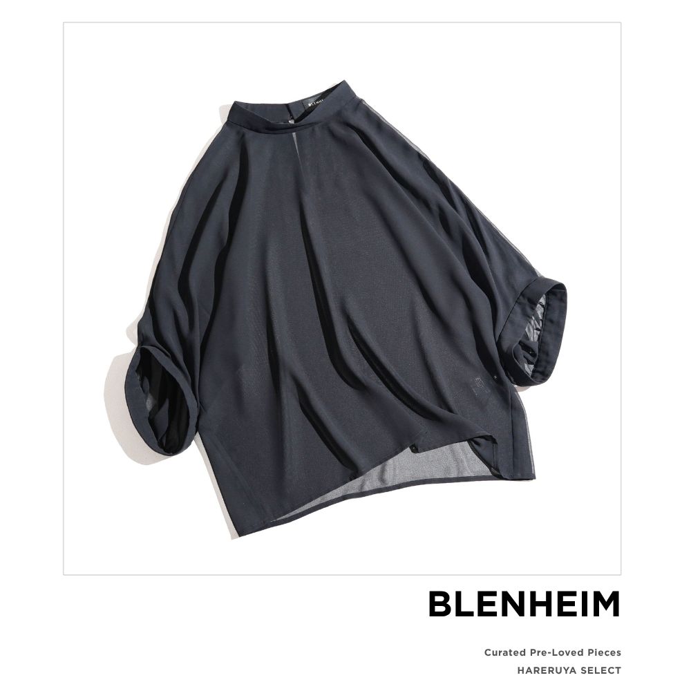 341h*美品 ブレンヘイム シアー ハイネック ドルマンスリーブブラウス M