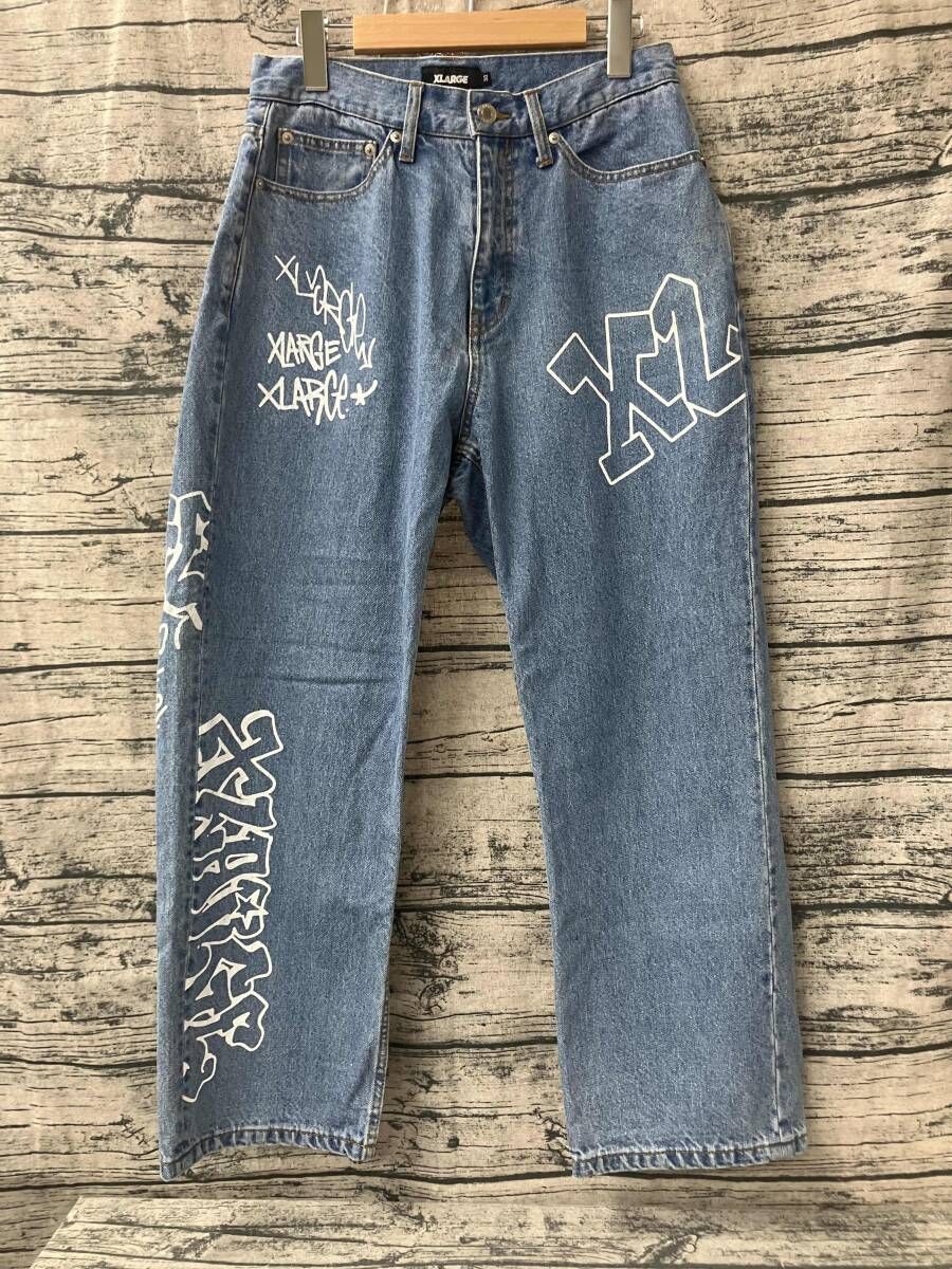 X-LARGE ジーンズ 30 インチ 刺繍ロゴ 101233031007