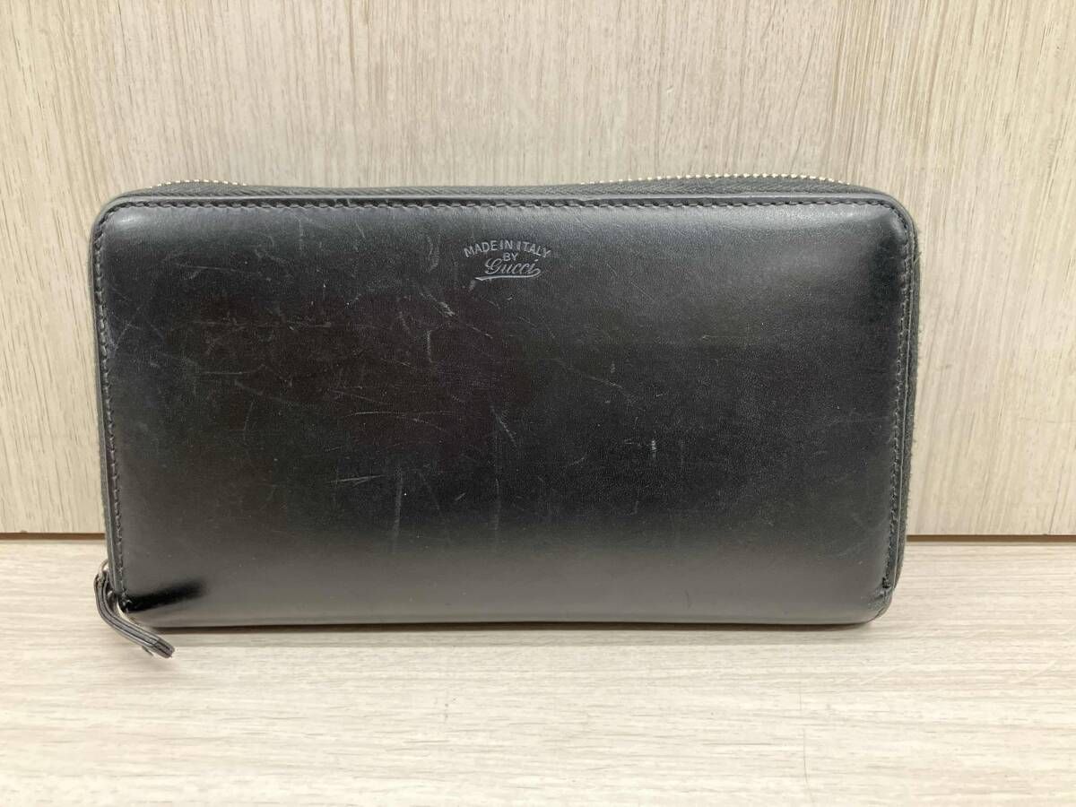 GUCCI 368378・525040・／ラウンドジップ長財布 財布 ブラック