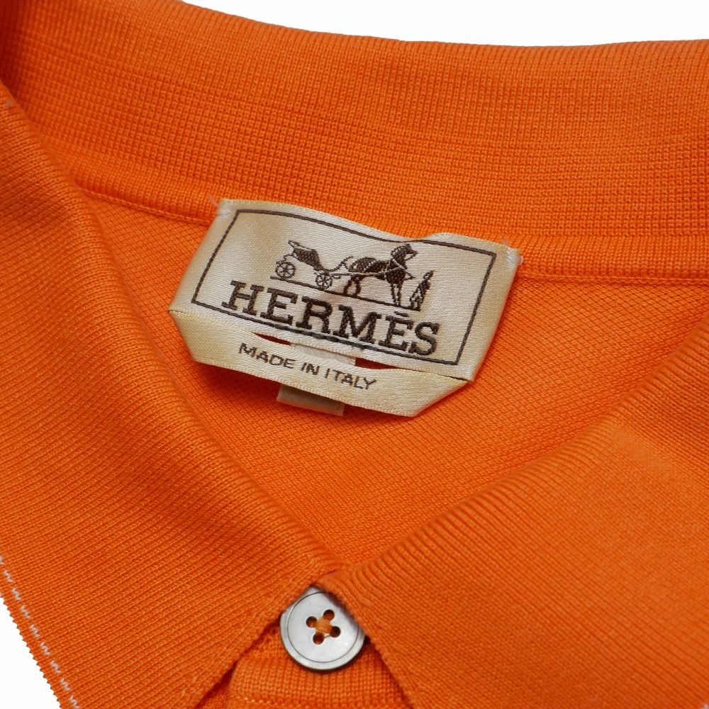 □美品□HERMES エルメス ポロシャツ サイズXXL Hロゴ刺繍 半袖