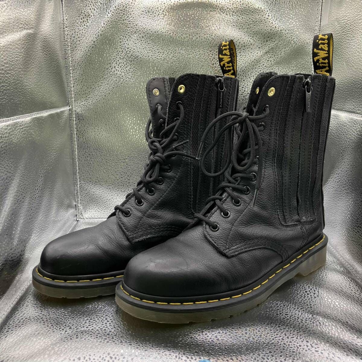 23AW YOHJI YAMAMOTO × Dr Martens 1490 Double ZIP YY サイズ42 ブラック ヨウジヤマモト×ドクターマーチン