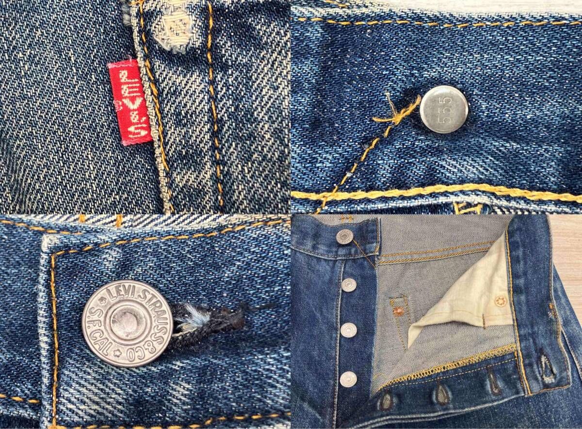 LEVI’S/リーバイス 501XX ジーンズ デニムパンツ USA製 両面ビッグE ボタン裏555 バレンシア工場 紙パッチ 1996年製 W34 L36