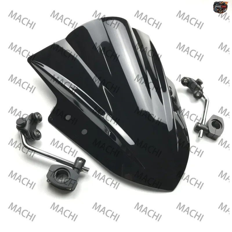 カワサキ ER6N ER4N、ヤマハ MT125 FZ1 FZ6 FZ8 MT-01 MT03 MT07 MT09 用モーターサイクルウィンドディフレクター ウインドスクリーン 調節