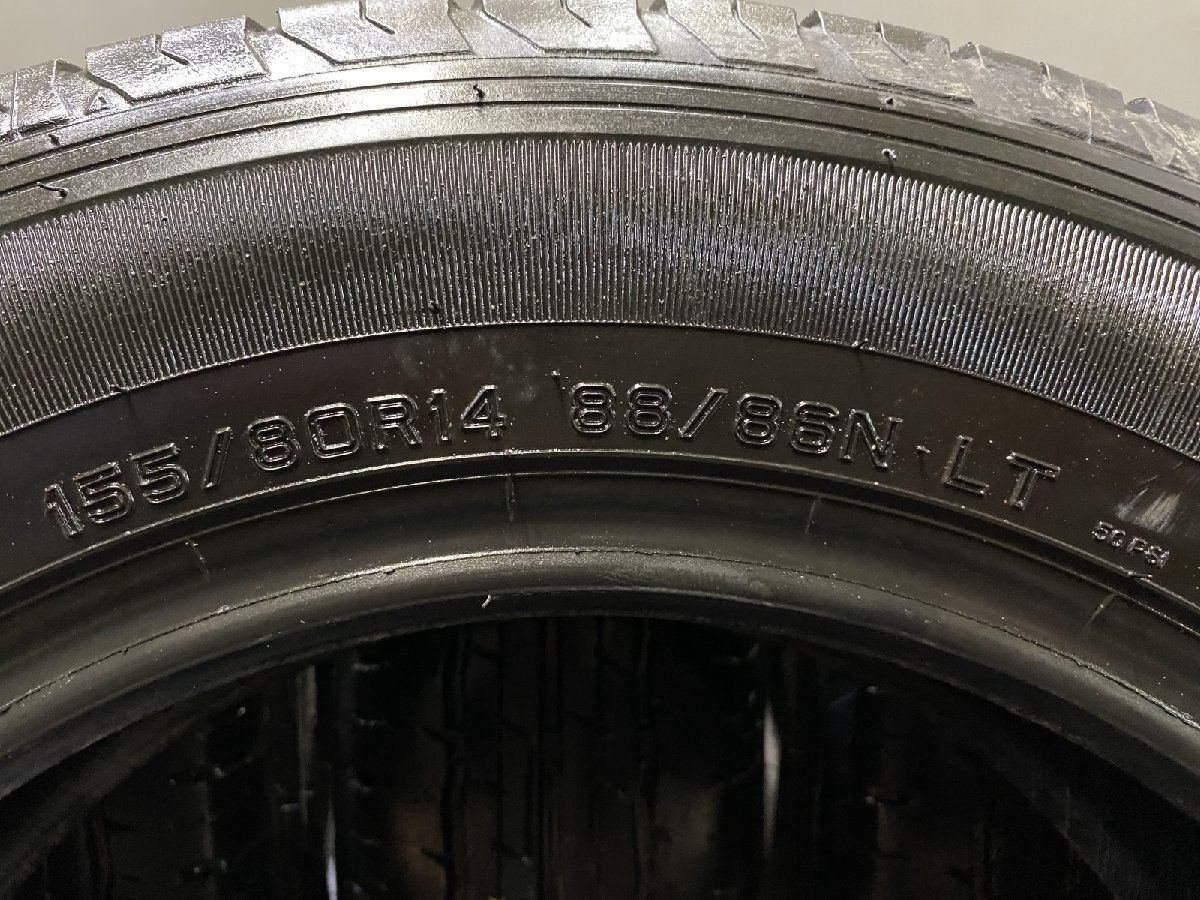 DUNLOP SP175L 155/80R14 88/86NLT 14インチ 夏タイヤ 4本 23年製 バリ